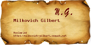 Milkovich Gilbert névjegykártya